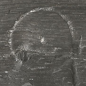 Cask gauge rejection mark consisting of one circle