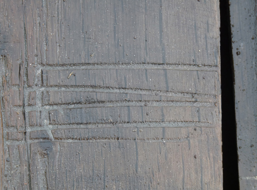 Count mark on a stave
